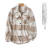 Fall Woolen New Arrival Lapel Single Breasted Gingham Outwear