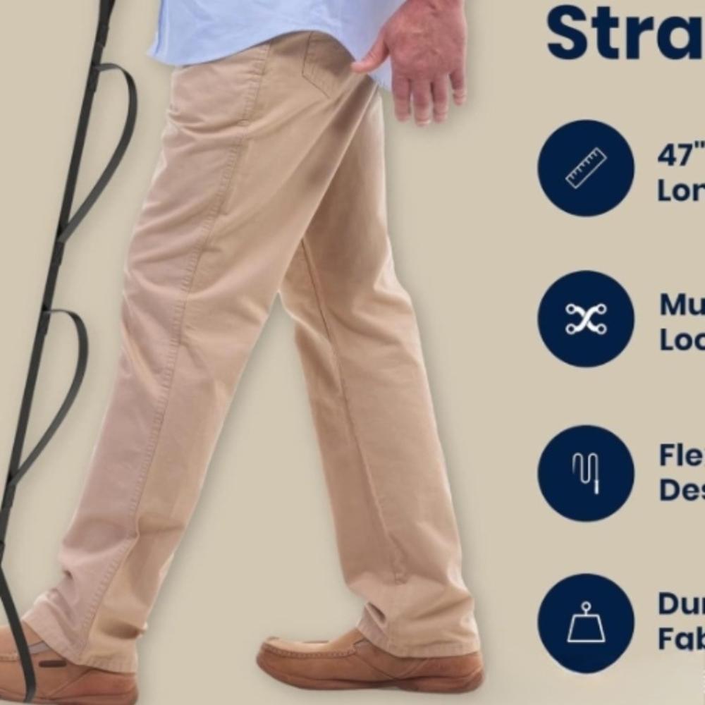 Recovery Leg Lift with Soft Grip and Ankle Loop - Portable Folding Bedside Assist Device for Easy Entry and Exit