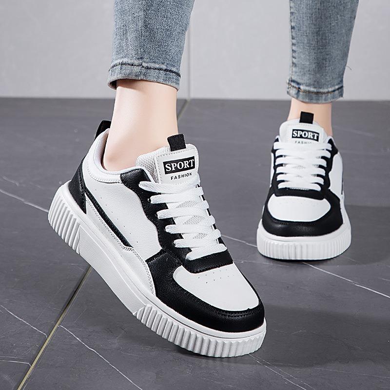 Board shoes new breathable little white shoes light sports shoes couple breathable thick baseplate shoes