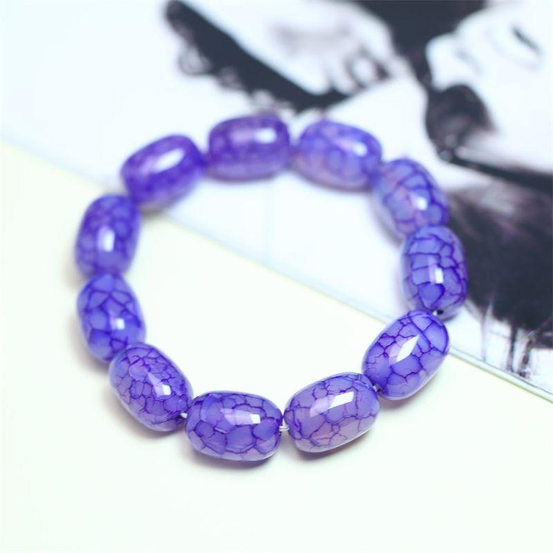 Agate Blue Dragon Scale Tibetan-Style Jade Bracelet