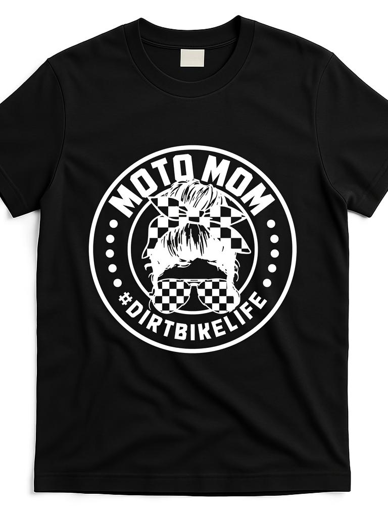 Motocross Moto Mom Dirt Bike Motorcycle MX Racing Gift TShirt 100 Cotton ONeck Short Sleeve Summer Casual Mens Tshirt