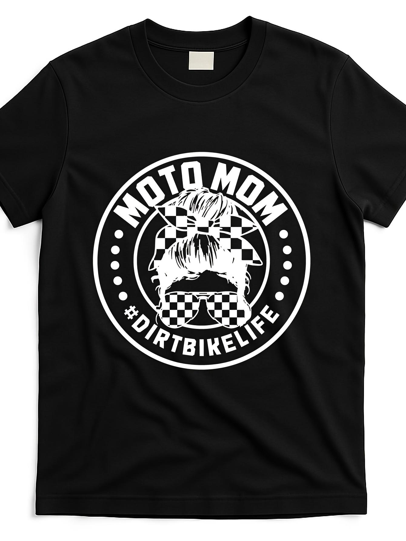 

Motocross Moto Mom Dirt Bike Motorcycle MX Racing Gift TShirt 100 Cotton ONeck Short Sleeve Summer Casual Mens Tshirt S