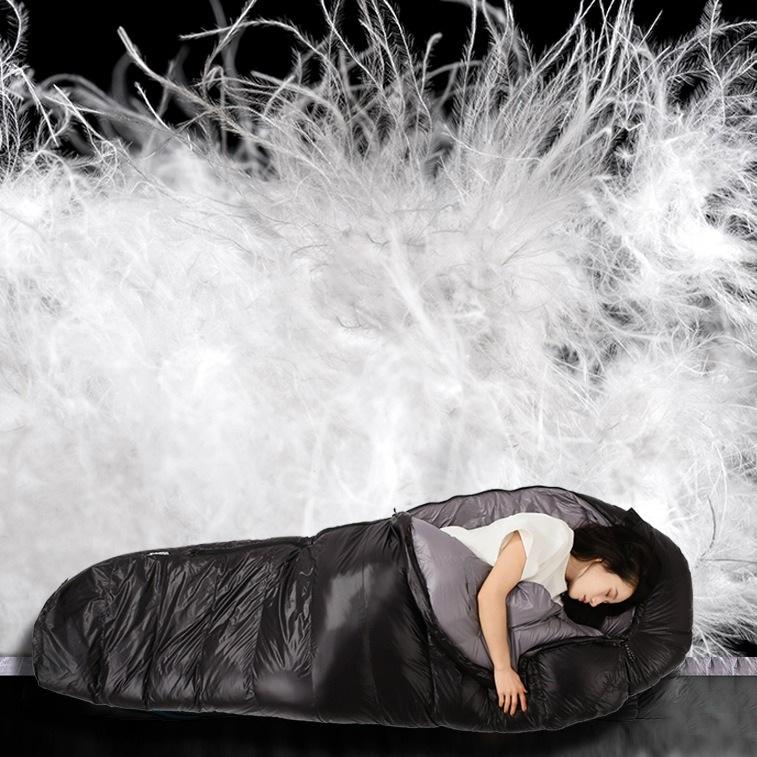 90% White Goose Down Sleeping Bag -22°F~59°F Size 80x220cm