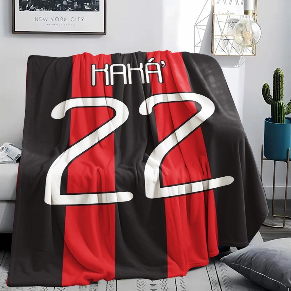 1pc AC Milan Print Flannel Blanket, High quality Comfortable for All Seasons, Home Decor, Warmth and Comfort, Perfect for Christmas Gifts06
