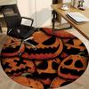 1pc Pumpkin, Halloween Carpet, Round Non Slip Durable Large Size Office Carpet, Suitable for Office