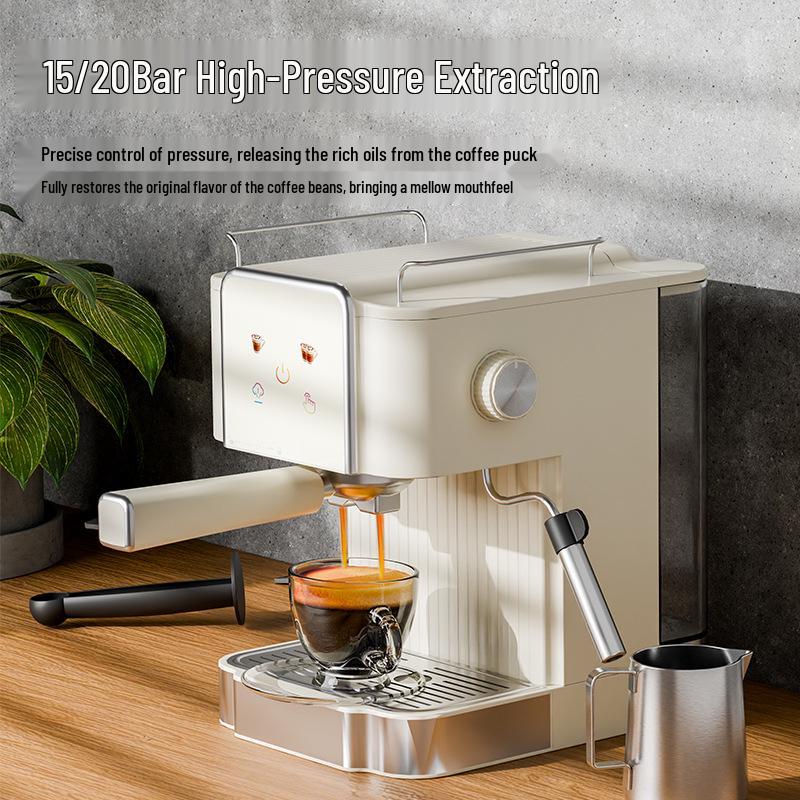 Multi-Functional Semi-Automatic Italian Coffee Machine with Milk Frother, 20 Bar Pressure, for Home Use