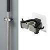 Wall Mounted Mop Broom Organizer Marking Proof Adhesive Multifunction Waterproof Housekeeping Tools Hanger Black