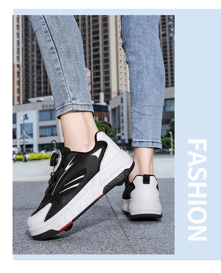 Dingjian 4-Wheel Deformation Roller Skates for Kids - Boys and Girls