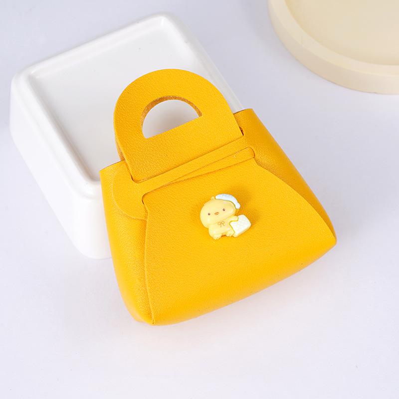 Cartoon Gelbe Enten-Greifautomaten-Schlüsselanhänger Macaron-Anhänger Münzbeutel Tasche