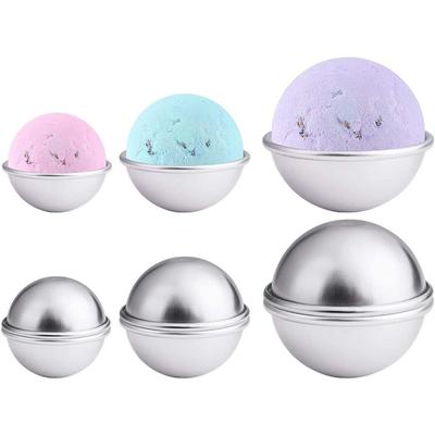 6 adet-banyo bombası kalıp seti 2 takım 3 boyutlu kalıp ve banyo bombaları DIY yapma malzemeleri için basın dairesel kek kalıbı