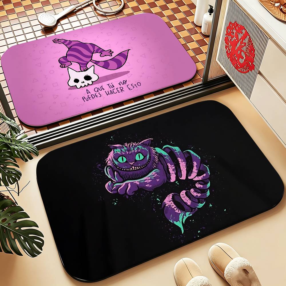 Anime C-cheshire-cat Cute Carpet Bathroom Anti-slip Mat Door Mat Home Decoration Mat Entrance Door Mat Scratch-resistant DoorMat