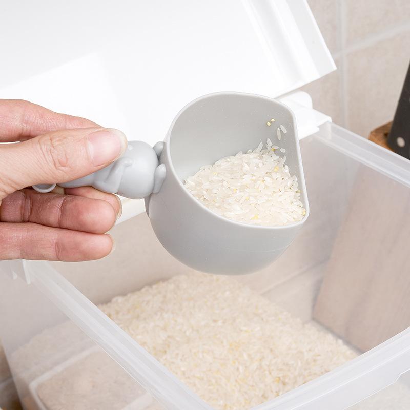 Simple Fashion Rice Measuring Cup Rice Spoon Rice Cup Plastic Mouse Shape Measuring Cup Jug Pour Spout Home Kitchen Gadget