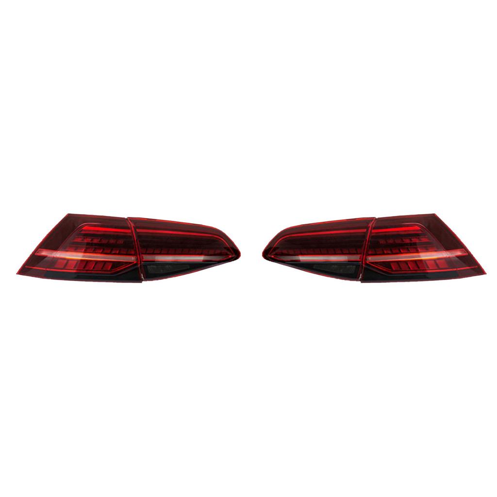 Volkswagen Golf 7 LED Taillight Assembly: 7.5 Modified with Flowing Turn Signal and Reverse Brake Lights