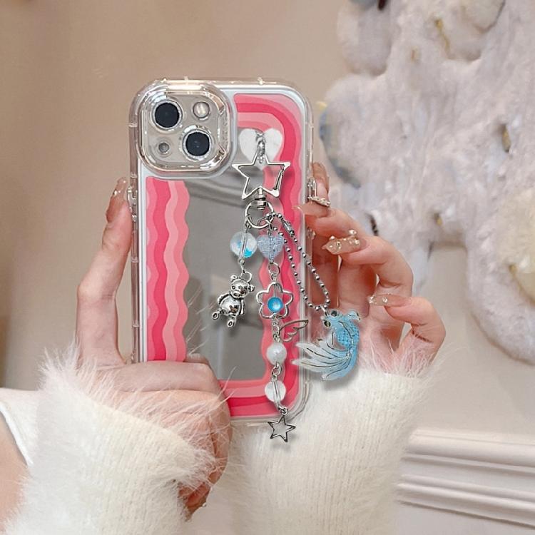 Encanto de Teléfono de Medusa y Estrella con Cuentas Inspirado en el Mar Llavero Colgante Multiusos Soporte para Llaves Resistente