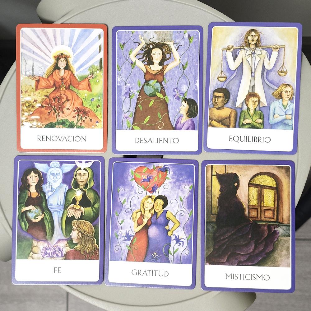 Karty Wyroczni Mądrości Czakr Narzędzie Duchowe do Transformacji Twojego Życia Edycja Hiszpańska 10.4*7.3cm 49 Szt. Kart Wyroczni