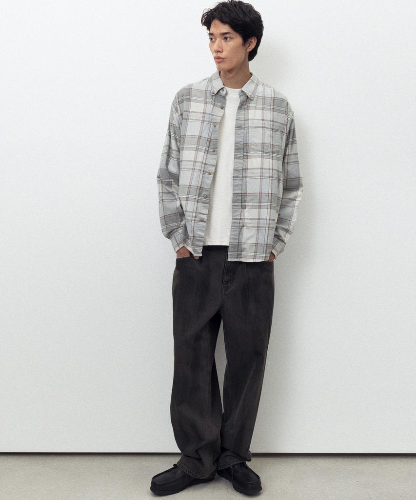 THISISNEVERTHAT Flannel Check Shirt Gray