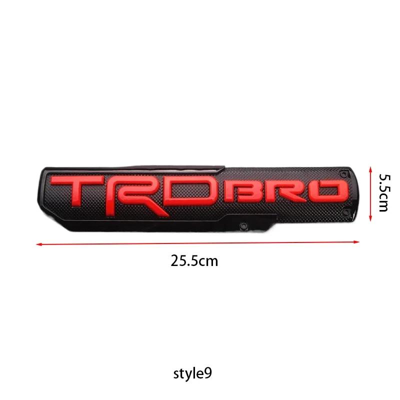 

3D ABS TRD PRO BRO Badge Emblem Car Stickers For Toyota TRD Tundra Car Styling Fender Side Label Rear Trunk Decal Accessorie