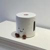 Cute Roll Paper Tissue Box Holder Home Decor Premium Desktop Tissue Dispenser for Living Room