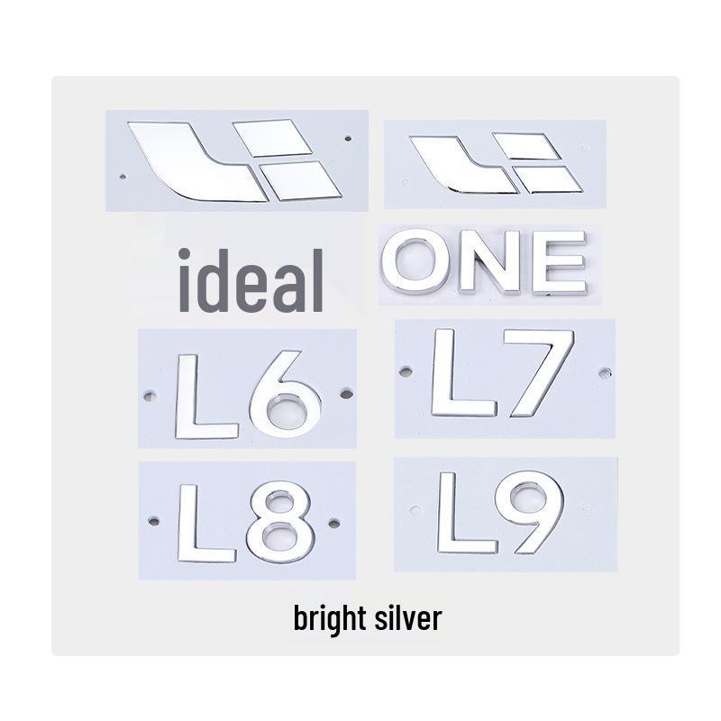 Ideal L9-L6 Black Tailgate & Hood Emblem Lettering Sticker Modification