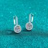 Xin De Yi S925 Sterling Silver Moissanite Stud Earrings: Elegant Round Jewelry for Women, Perfect Wedding Gift