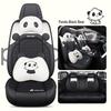 2022 New Cartoon Leather Ice Silk Car Seat Cushion Set, Four Seasons