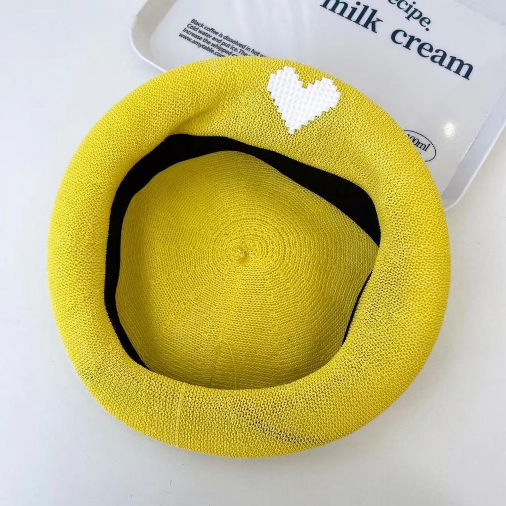 Spring and summer new love milk silk beret fashion female versatile temperament hat female painter hat tide