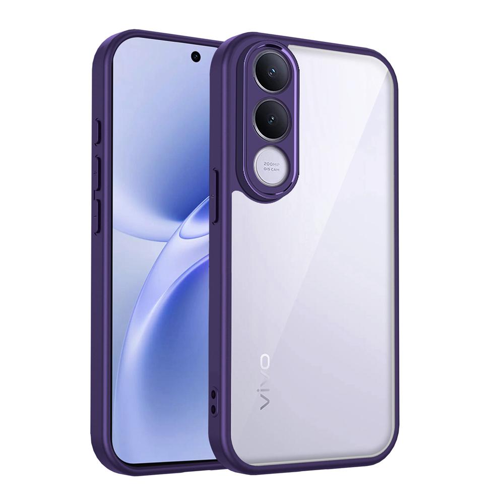 KEYSION Transparent Phone Case for VIVO V70 FE Soft Silicone+PC HD Clear Simple Shockproof Phone Back Cover for VIVO V70 FE 5G