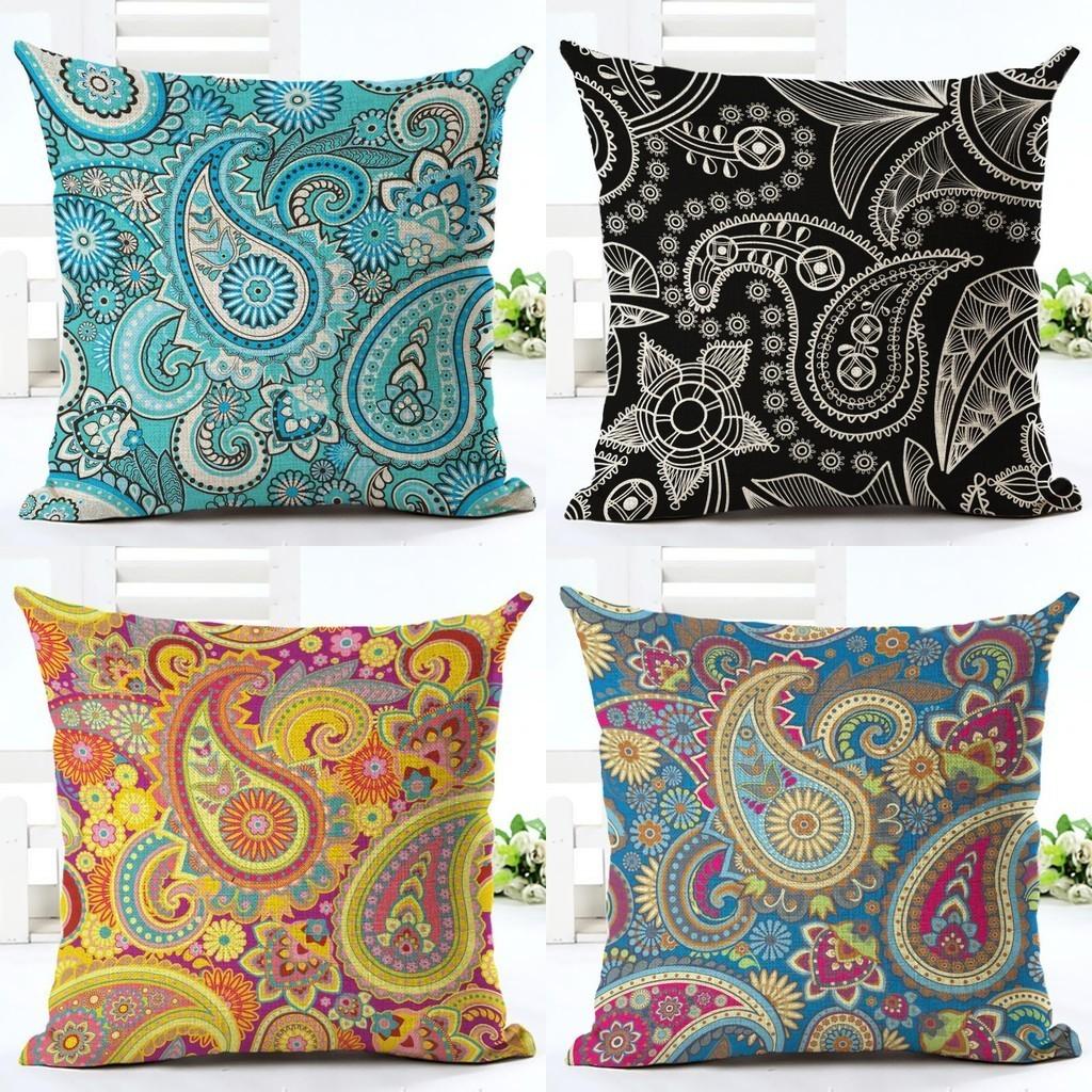 Exquisite Kissenbezüge mit Paisley-Print im Ethno-Stil für Vintage-Böhmische Sofadekoration