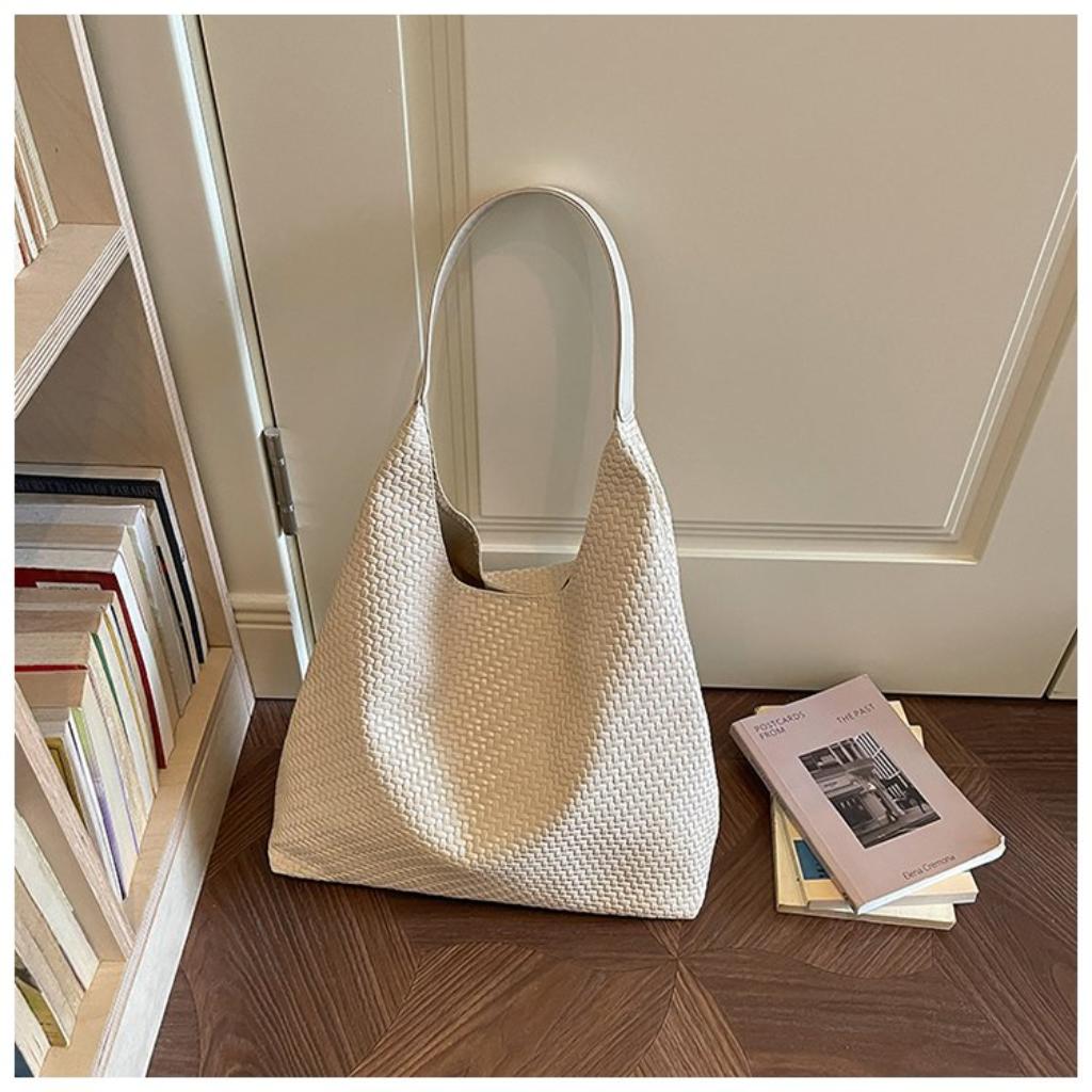 Xeie Thuk Tote Bag Women PU Woven Shoulder Daily