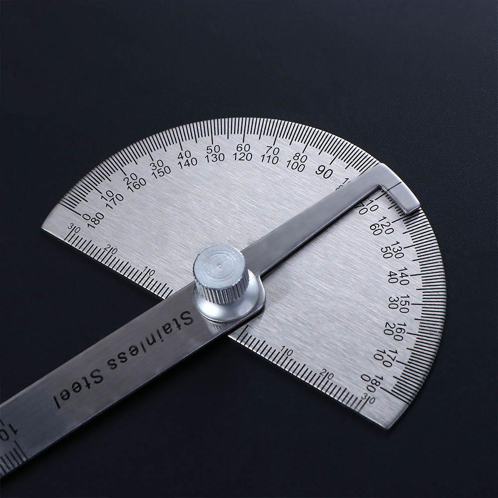 Rotary Stainless Steel Caliper Round Head Goniometer Adjustable Protractor Protractor 180 Degree Protractor Angle Ruler