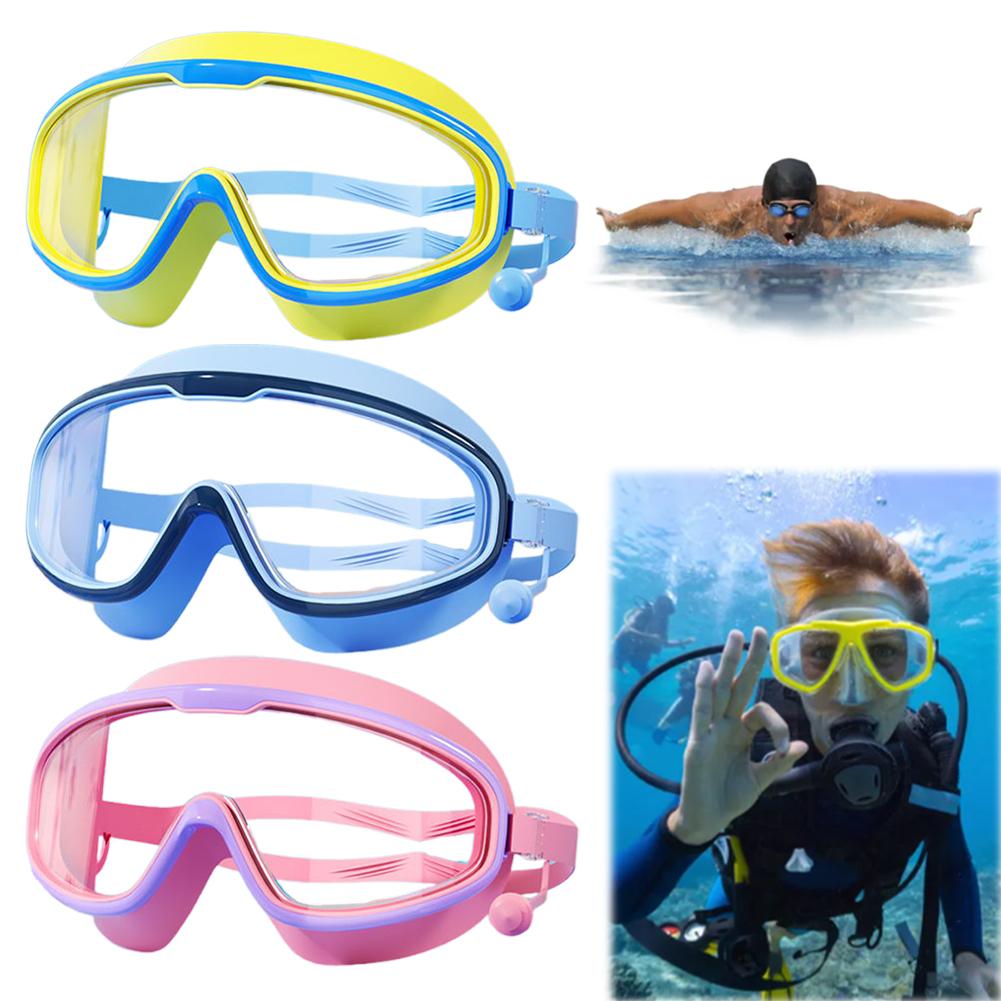 Kids Swim Goggles Anti Fog Swimming Goggles Waterproof HD Swim Glasses UV Protection Swimming Goggles for Diving Snorkeling