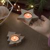 Christmas Tree Candle Holder, Wood Snowflake Centerpiece For Household Table Decor, Xmas Navidad Latest Year Present Idea