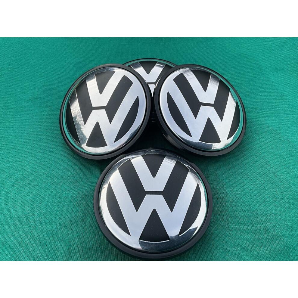 VW Alloy Wheel 65mm Centre Caps - 4x Caps - Free Postage