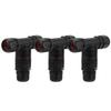 3Pcs IP68 Waterproof Connector Electrical Cable 3 Way T Shape Outdoor Industrial Accessories