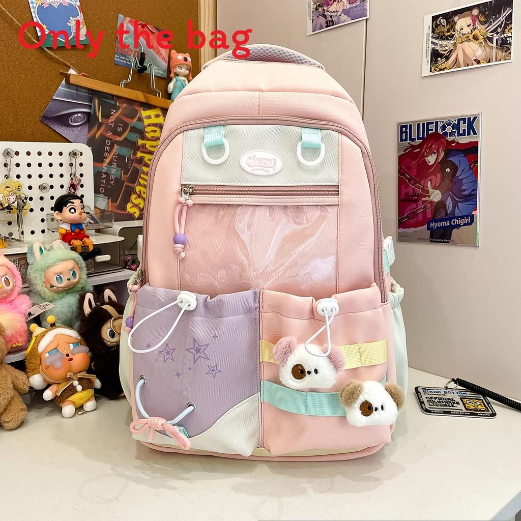 Girl Popular Nylon School Backpack With Large Capacity For Middle School Students