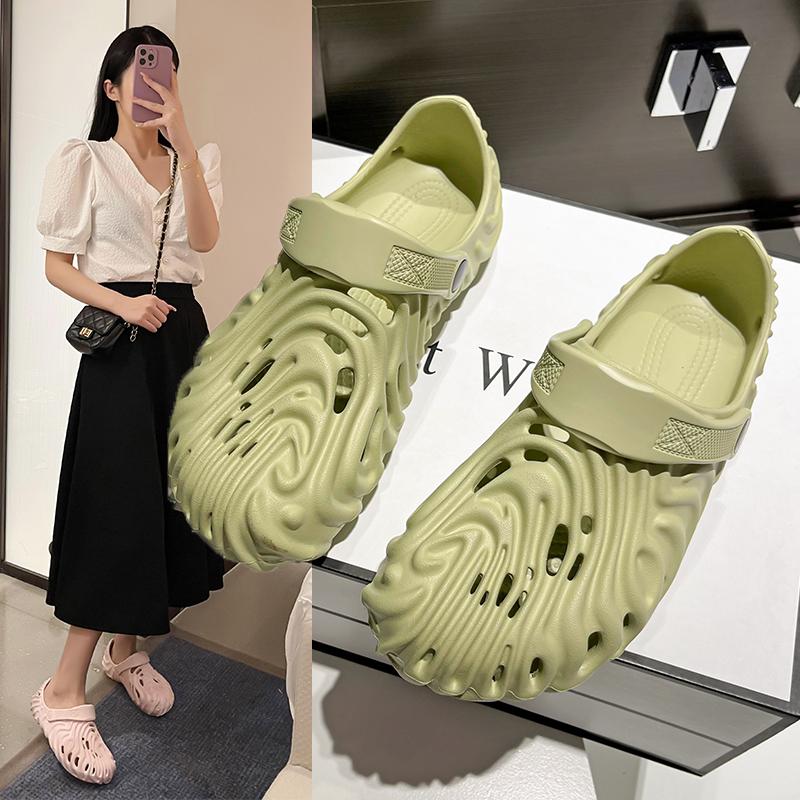 

Летние сандалии, мужские сандалии с лезвиями, сабо, быстросохнущие повседневные домашние тапочки, обувь с дырочками, садовая обувь, пляжные сандалии, шлепанцы, тапочки для ванной комнаты 46 зелёный