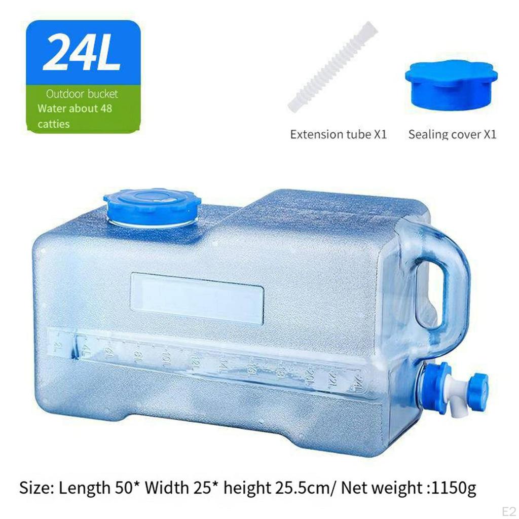 Recipient de apă de camping cu suport pentru robinet 24 L, fără scurgeri, ulcior de depozitare Înlocuiți capacul