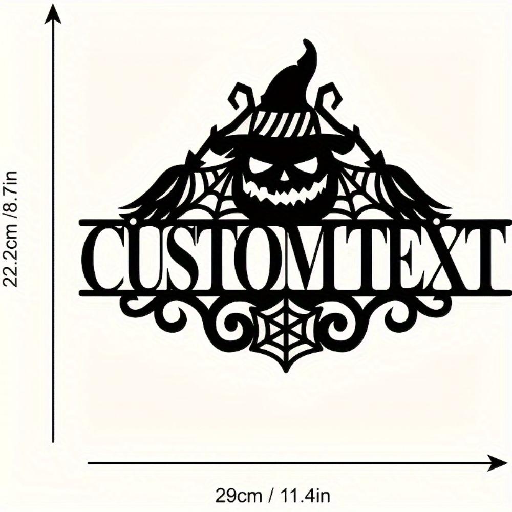 

Halloween Family Name Metal Sign Classic Style Multipurpose Decor Easy Install