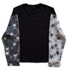 Cross-Border Autumn Patchwork Long Sleeve Retro Streetwear T-shirt