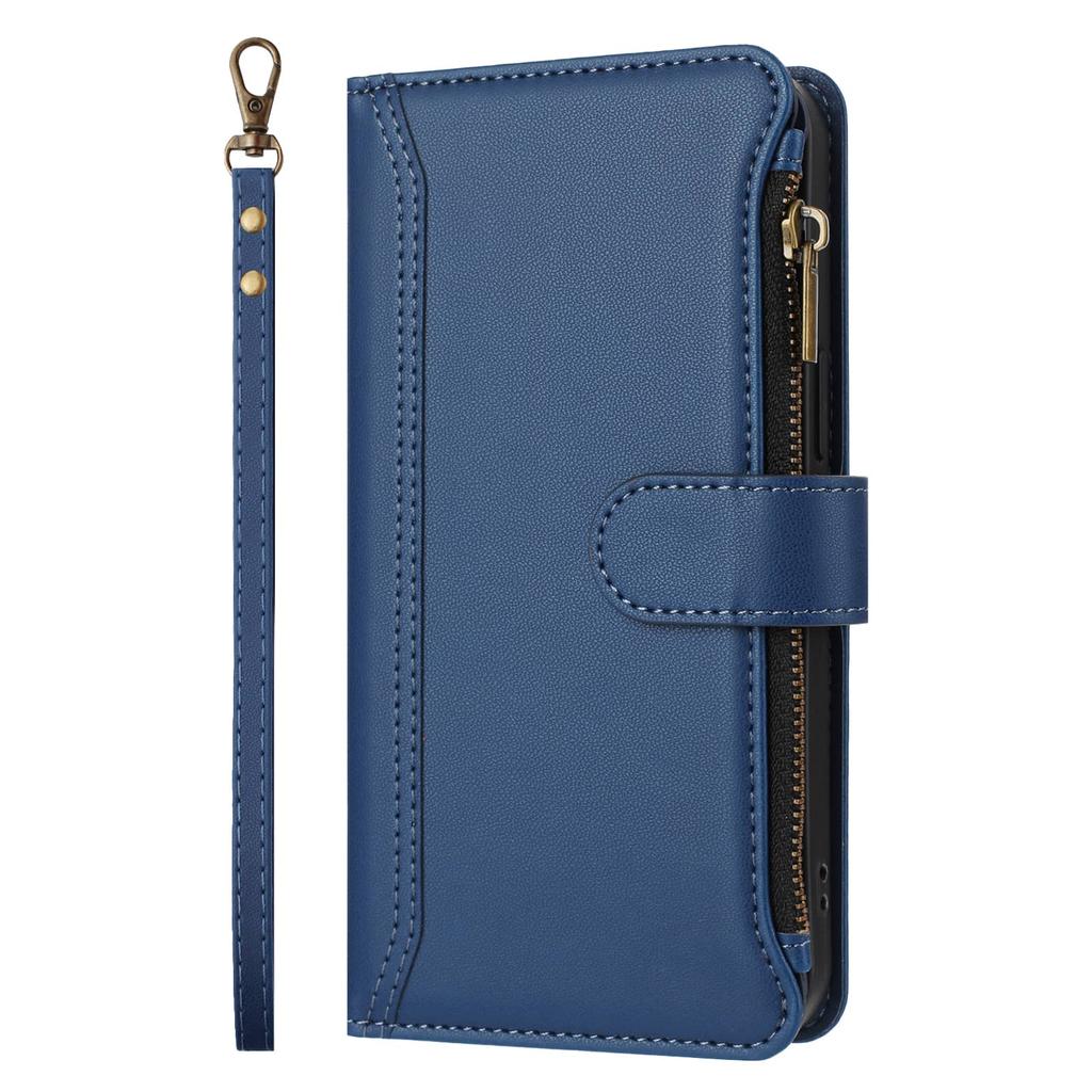 For Samsung Galaxy A70 A50 A40 A30 A20 A10 A06 A42 5G A21S Wallet Case, RFID Blocking Kickstand Flip Cover Wrist Strap Zipper
