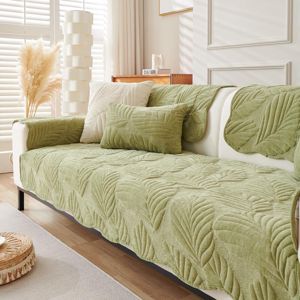 Chenille Plantain Ins Retro Living Room Sofa Cushion Sofa Cover Four Seasons Universal Sofa Towel Cover Cloth Cushion