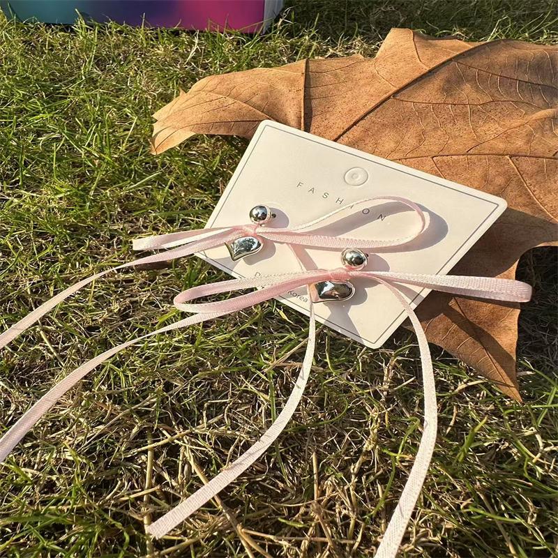 Korean Romantic Imitation Pearl Beaded Choker Heart-Shaped Pendant Necklace Banquet Wedding Jewelry