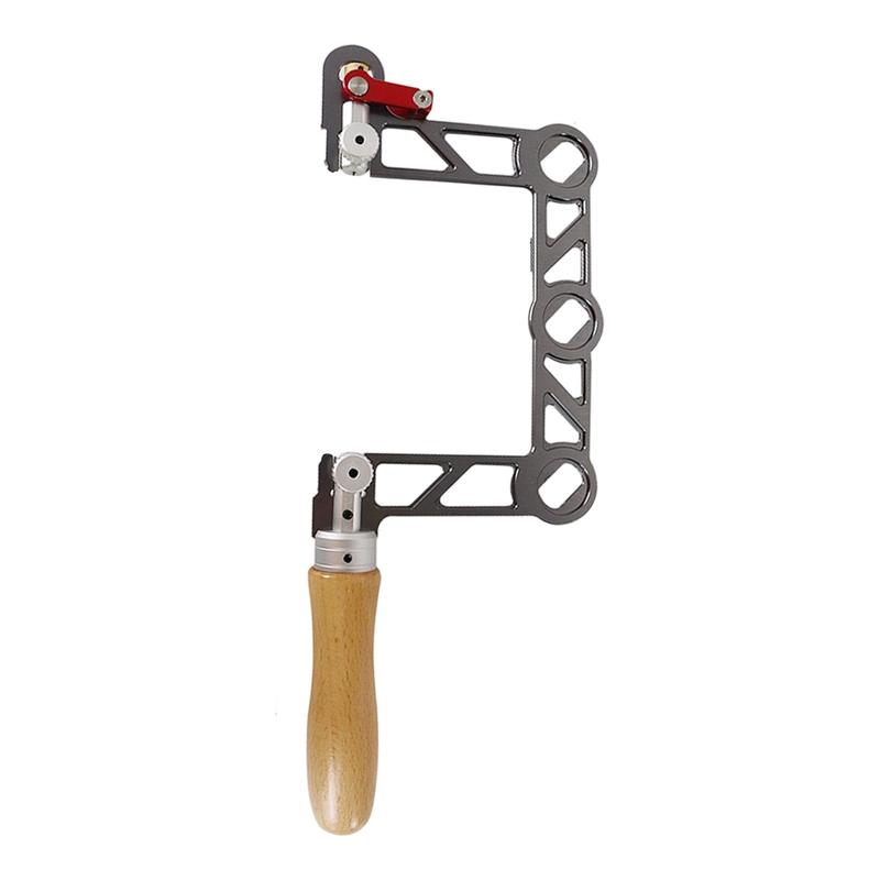 Woodworking Scroll Saw Mini HandHeld Curve Saw with Aluminum Alloy Body and Ergonomic Wooden Handle for Precise Cutting