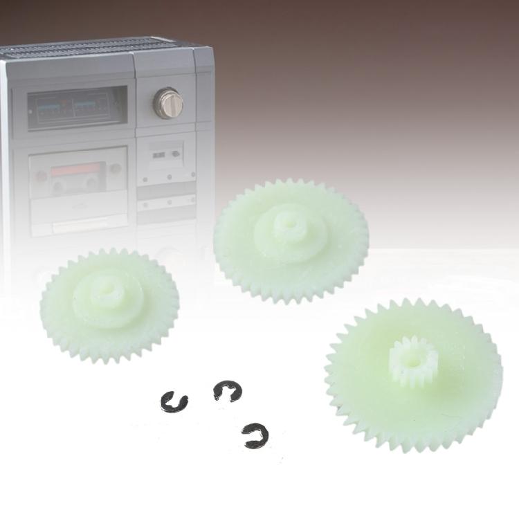 3Pcs/pack Essential Cassette Gear for AQ5030/D8187/D8303/D8479 Tape Recorder Equipment Maintenance & Repair Part