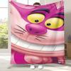 Alice im Wunderland Cartoon Cheshire Katze Flanelldecke, Ultraweiche Warme Plüschdecke für Zuhause Schlafzimmer Bett Sofa Abdeckung Kindergeschenk