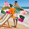 Tropical Floral Pattern with Bright Flowers Beach towel quick-drying for travel outdoor sports jogging beach and swimming