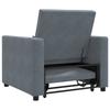 Extendable Single Sleeper Sofa with Wheels Dark Gray Velvet