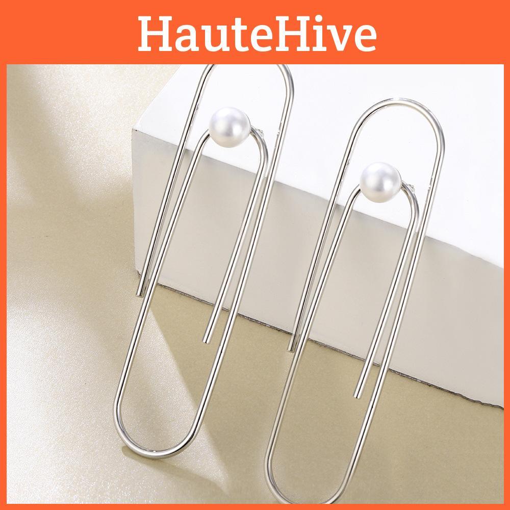 Stylish Alloy U-shaped Pearl Earrings For Women Elegant Simple Jewelry