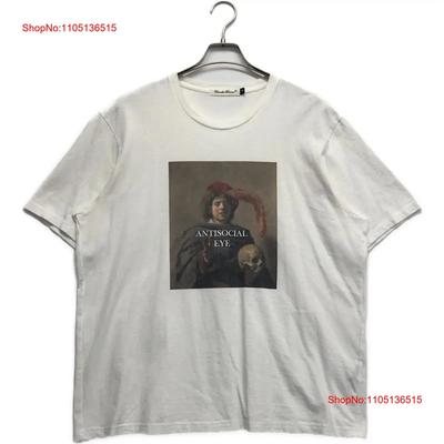 UNDERCOVER ANTISOCIAL EYE TEET Shirt Short Sleeve Cut and Sew Top Size 4 White Vintage Washed Comfortable Graphic Fashion