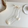 Girls Sheer Polka Dot Ankle Cute Ultrathin Transparent Mesh Socks See Through Elastic Princess Socks for Summer
